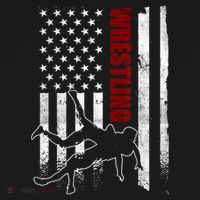 Retro American Wrestling Apparel US Flag Wrestling Women's Hoodie thumb 2