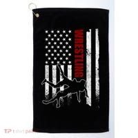 Retro American Wrestling Apparel US Flag Wrestling Golf Towel thumb 0