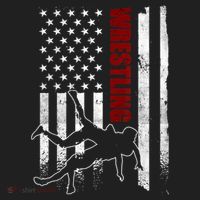 Retro American Wrestling Apparel US Flag Wrestling Golf Towel thumb 3