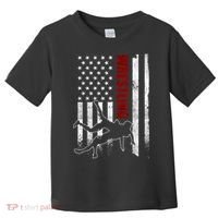 Retro American Wrestling Apparel US Flag Wrestling Toddler T-Shirt thumb 0