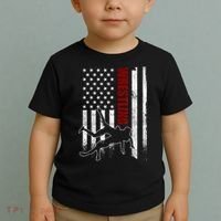 Retro American Wrestling Apparel US Flag Wrestling Toddler T-Shirt thumb 2