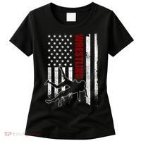 Retro American Wrestling Apparel US Flag Wrestling Women's T-Shirt thumb 0