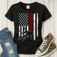 Retro American Wrestling Apparel US Flag Wrestling Women's T-Shirt thumb 3