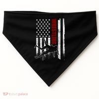 Retro American Wrestling Apparel US Flag Wrestling TShirt USA-Made Doggie Bandana thumb 0