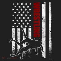 Retro American Wrestling Apparel US Flag Wrestling TShirt Beanie thumb 2