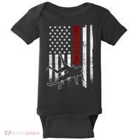 Retro American Wrestling Apparel US Flag Wrestling TShirt Baby Bodysuit thumb 0