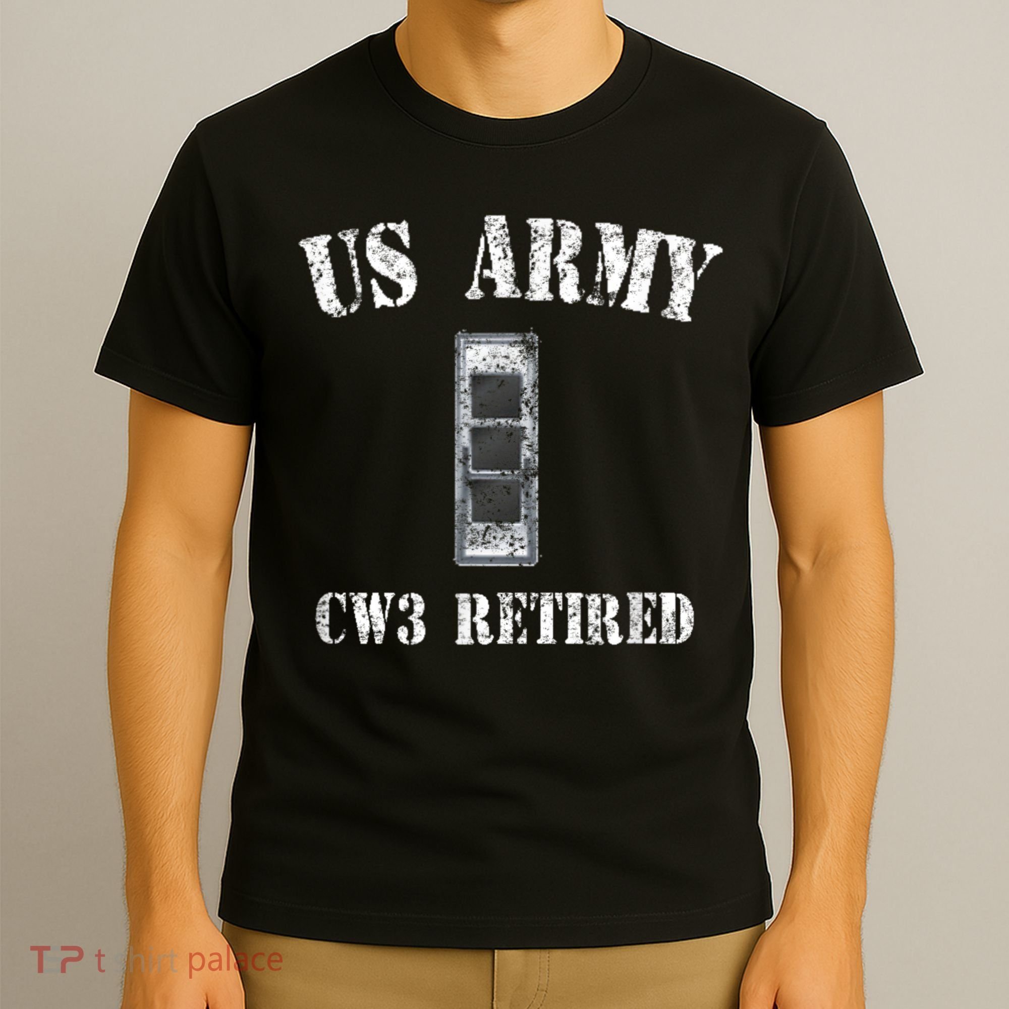 Retired Army Warrant Officer CW3 Veteran Vintage T-Shirt