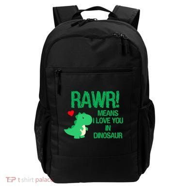 Rawr Means I Love You In Dinosaur Backpack
