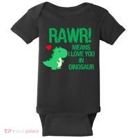 Rawr Means I Love You In Dinosaur Baby Bodysuit thumb 0