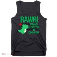 Rawr Means I Love You In Dinosaur Tank Top thumb 0