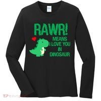 Rawr Means I Love You In Dinosaur Women's Long Sleeve Shirt thumb 0