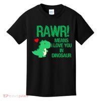 Rawr Means I Love You In Dinosaur Kids T-Shirt thumb 0