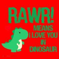 Rawr Means I Love You In Dinosaur Santa Hat thumb 1