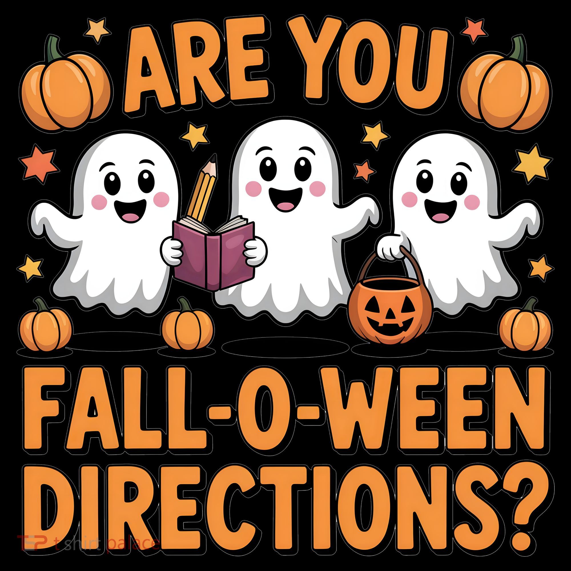 Retro Are You Fall O Ween Directions Teacher Halloween T-Shirt