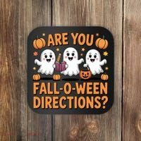 Retro Are You Fall O Ween Directions Teacher Halloween Coaster thumb 0