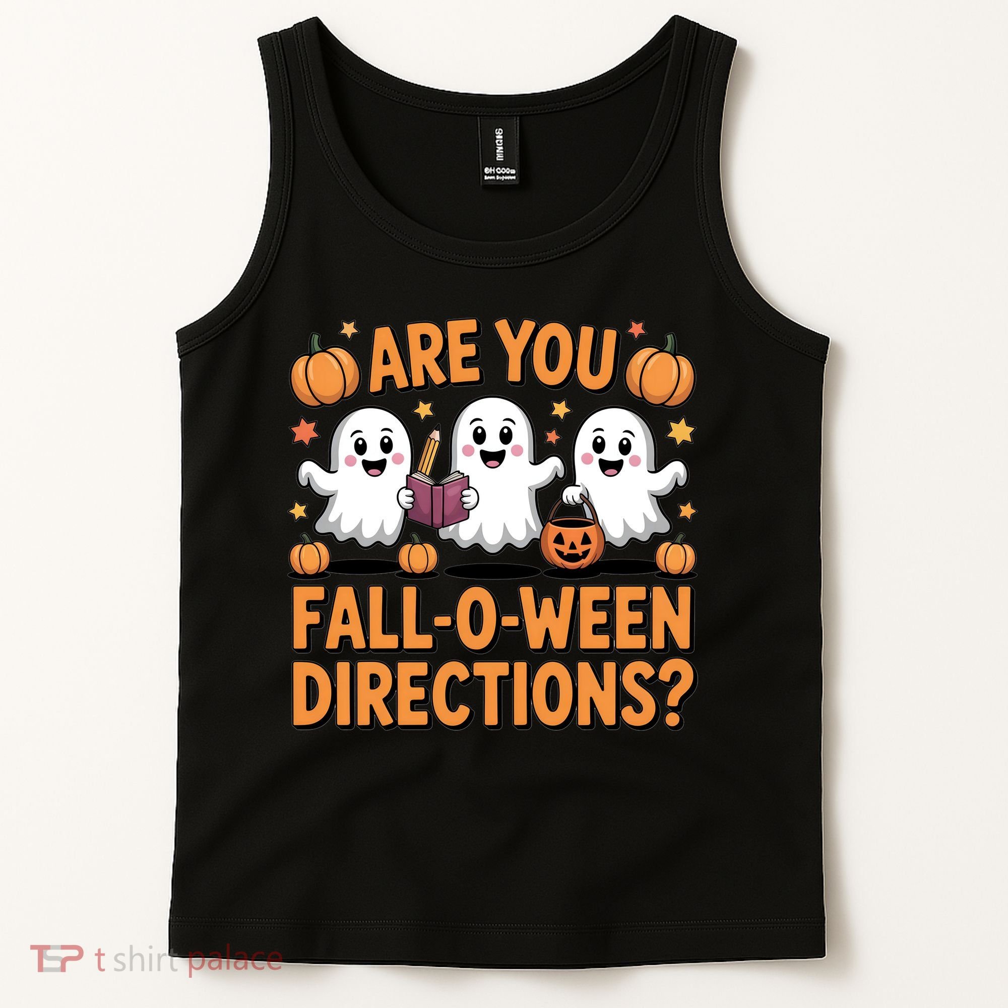 Retro Are You Fall O Ween Directions Teacher Halloween Tank Top