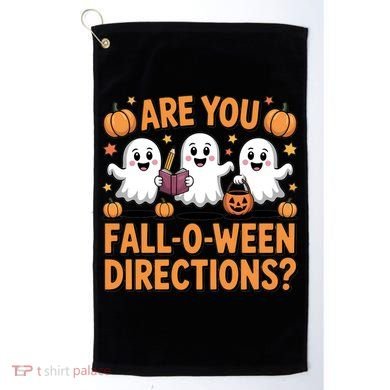 Retro Are You Fall O Ween Directions Teacher Halloween Golf Towel