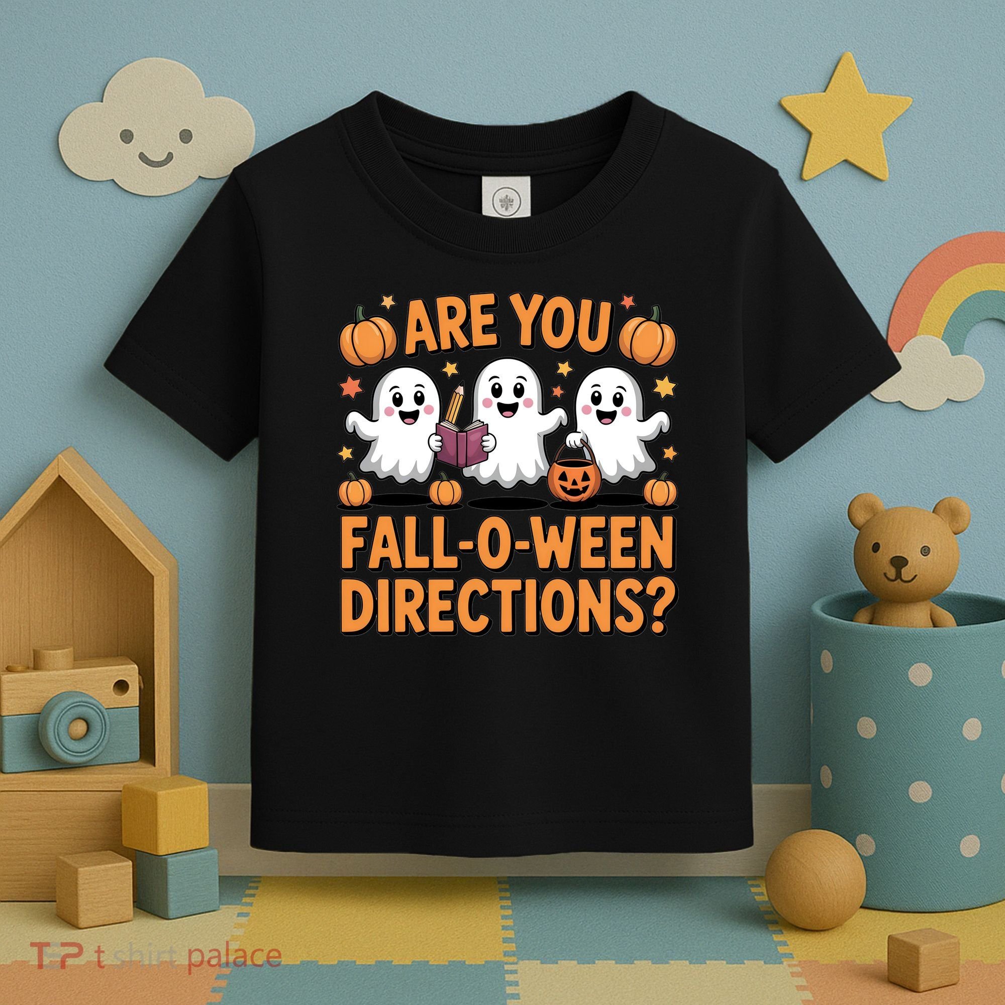 Retro Are You Fall O Ween Directions Teacher Halloween Toddler T-Shirt