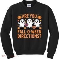 Retro Are You Fall O Ween Directions Teacher Halloween Kids Sweatshirt thumb 0