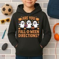 Retro Are You Fall O Ween Directions Teacher Halloween Kids Hoodie thumb 2
