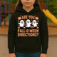 Retro Are You Fall O Ween Directions Teacher Halloween Kids Hoodie thumb 3