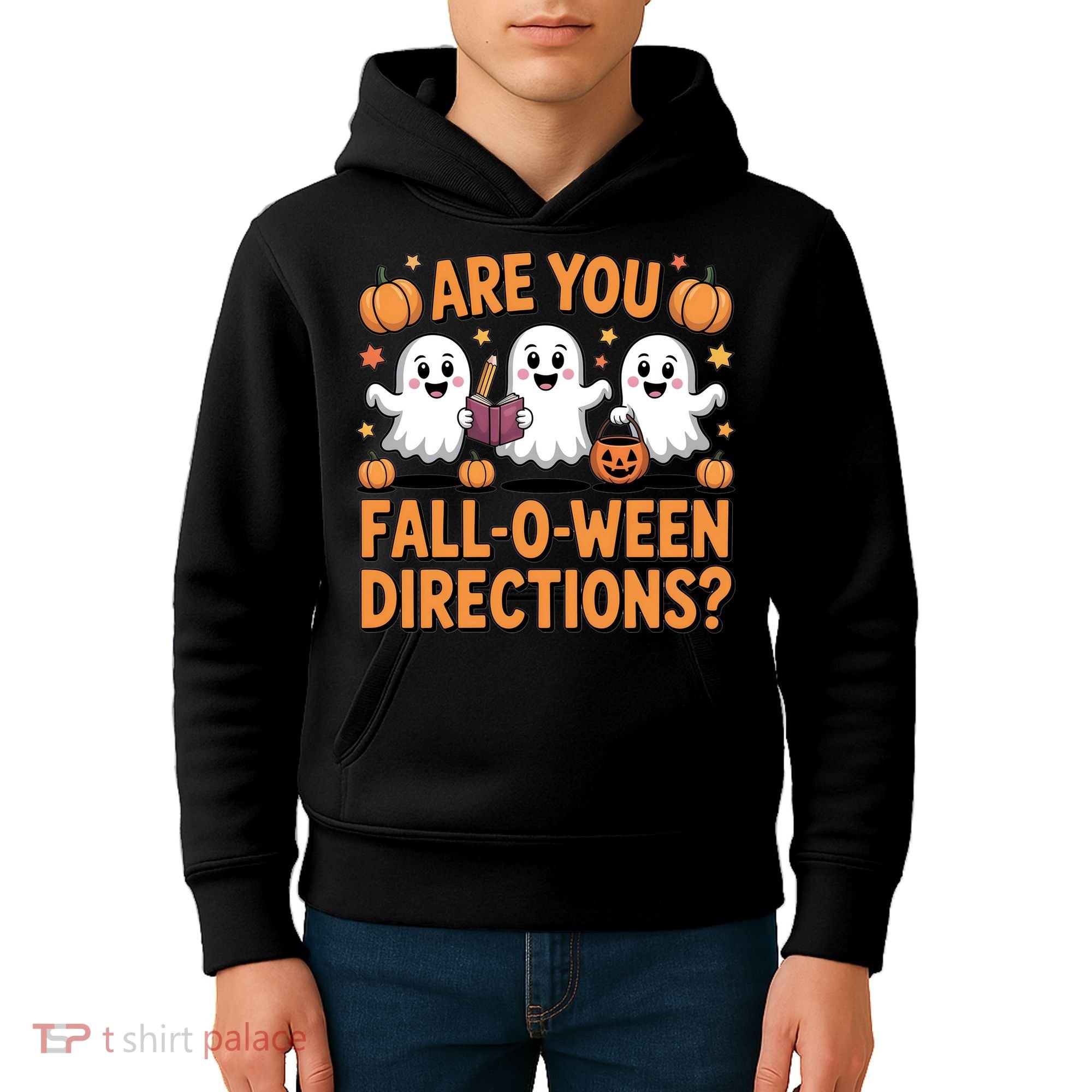 Retro Are You Fall O Ween Directions Teacher Halloween Kids Hoodie