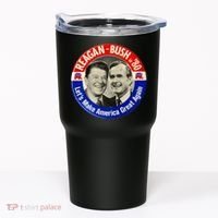 Reagan Bush 1980 Let's Make America Great Again Tumbler thumb 0