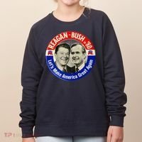 Reagan Bush 1980 Let's Make America Great Again Women's Sweatshirt thumb 0