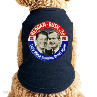 Reagan Bush 1980 Let's Make America Great Again Doggie Tank
