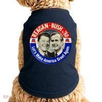 Reagan Bush 1980 Let's Make America Great Again Doggie Tank thumb 0