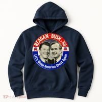 Reagan Bush 1980 Let's Make America Great Again Hoodie thumb 0