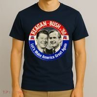 Reagan Bush 1980 Let's Make America Great Again T-Shirt thumb 3