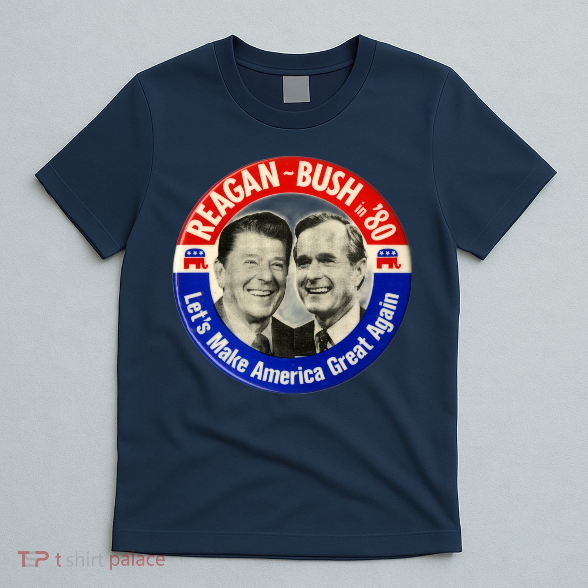 Reagan Bush 1980 Let's Make America Great Again T-Shirt