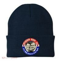 Reagan Bush 1980 Let's Make America Great Again Beanie thumb 0