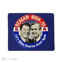Reagan Bush 1980 Let's Make America Great Again Mousepad thumb 0