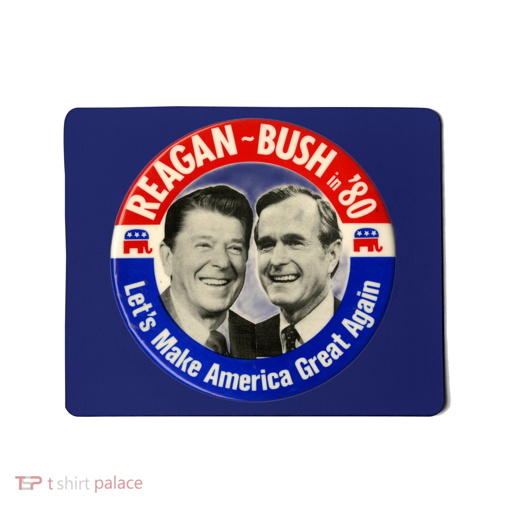 Reagan Bush 1980 Let's Make America Great Again Mousepad
