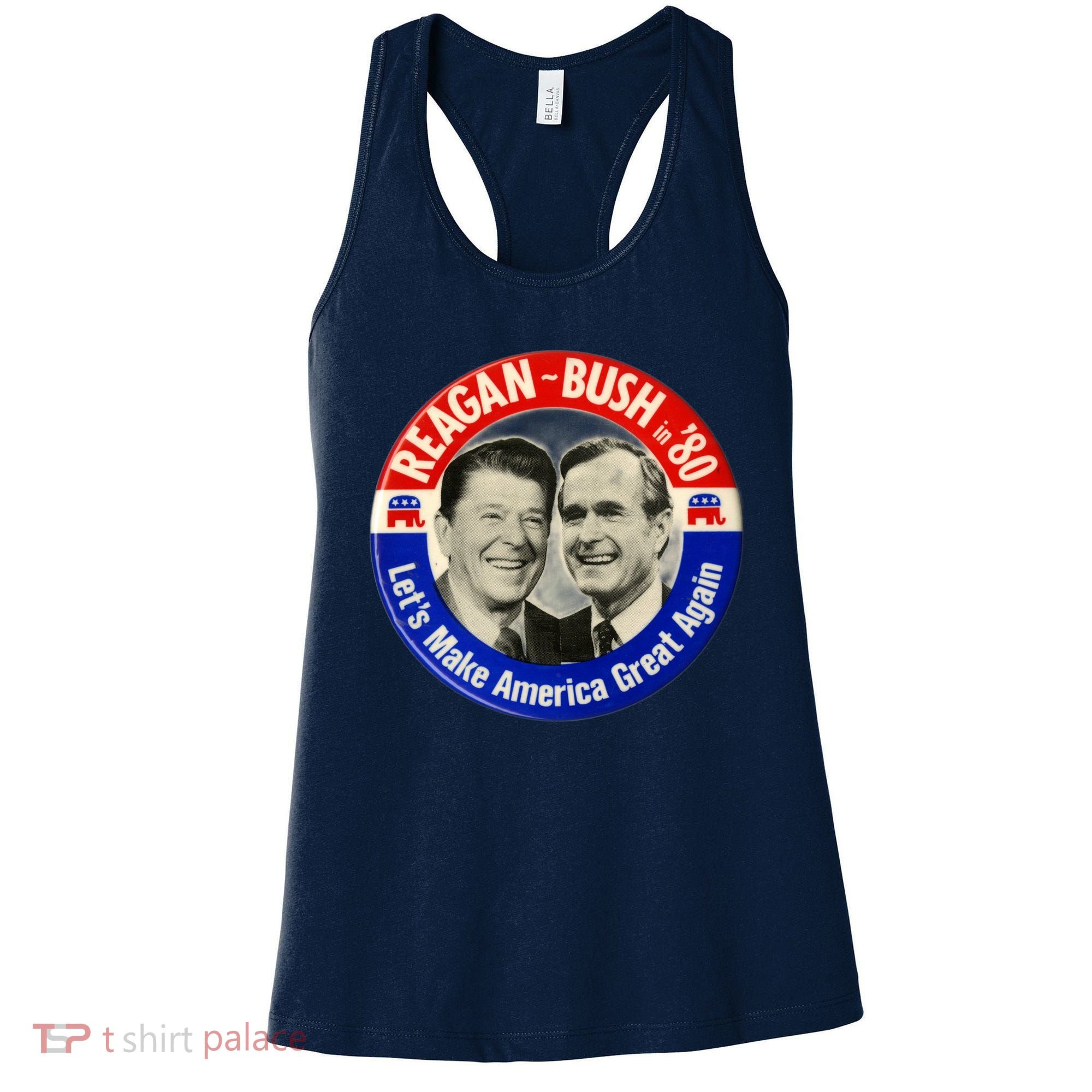 Reagan Bush 1980 Let's Make America Great Again Women's Tank Top
