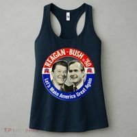 Reagan Bush 1980 Let's Make America Great Again Women's Tank Top thumb 3