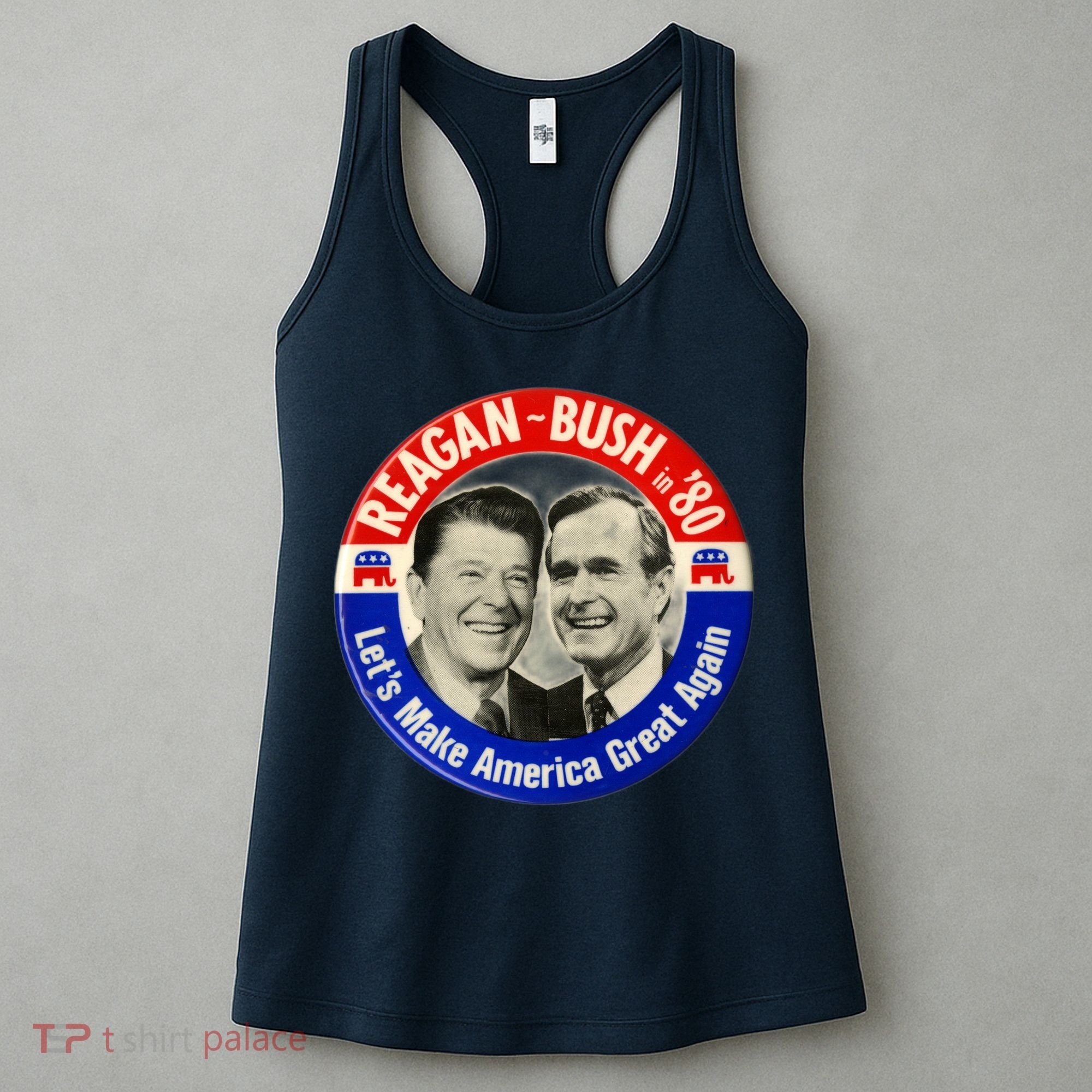 Reagan Bush 1980 Let's Make America Great Again Women's Tank Top