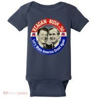 Reagan Bush 1980 Let's Make America Great Again Baby Bodysuit thumb 0