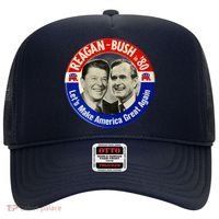 Reagan Bush 1980 Let's Make America Great Again Hat thumb 0