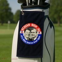 Reagan Bush 1980 Let's Make America Great Again Golf Towel thumb 2