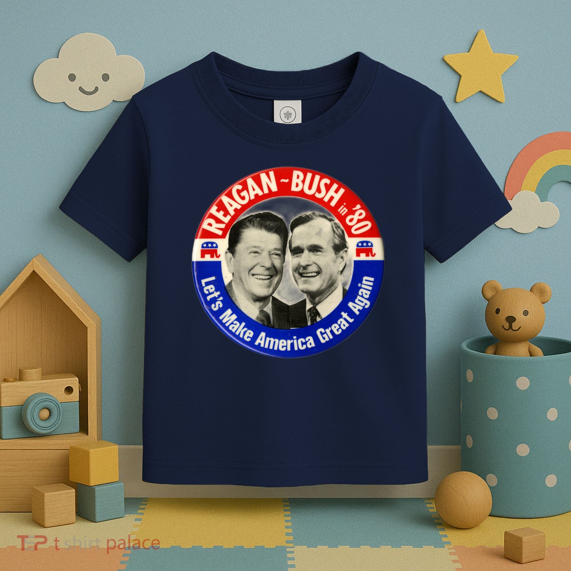 Reagan Bush 1980 Let's Make America Great Again Toddler T-Shirt