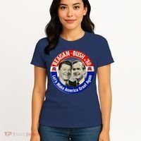 Reagan Bush 1980 Let's Make America Great Again Women's T-Shirt thumb 4