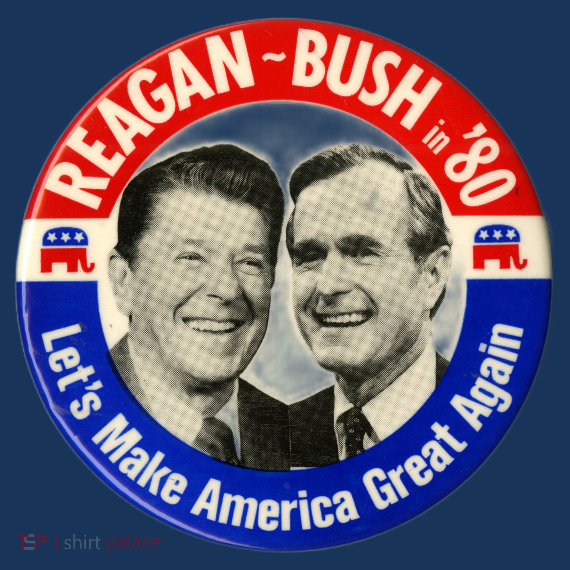 Reagan Bush 1980 Let's Make America Great Again Women's T-Shirt