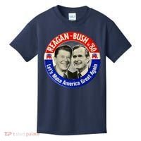 Reagan Bush 1980 Let's Make America Great Again Kids T-Shirt thumb 0