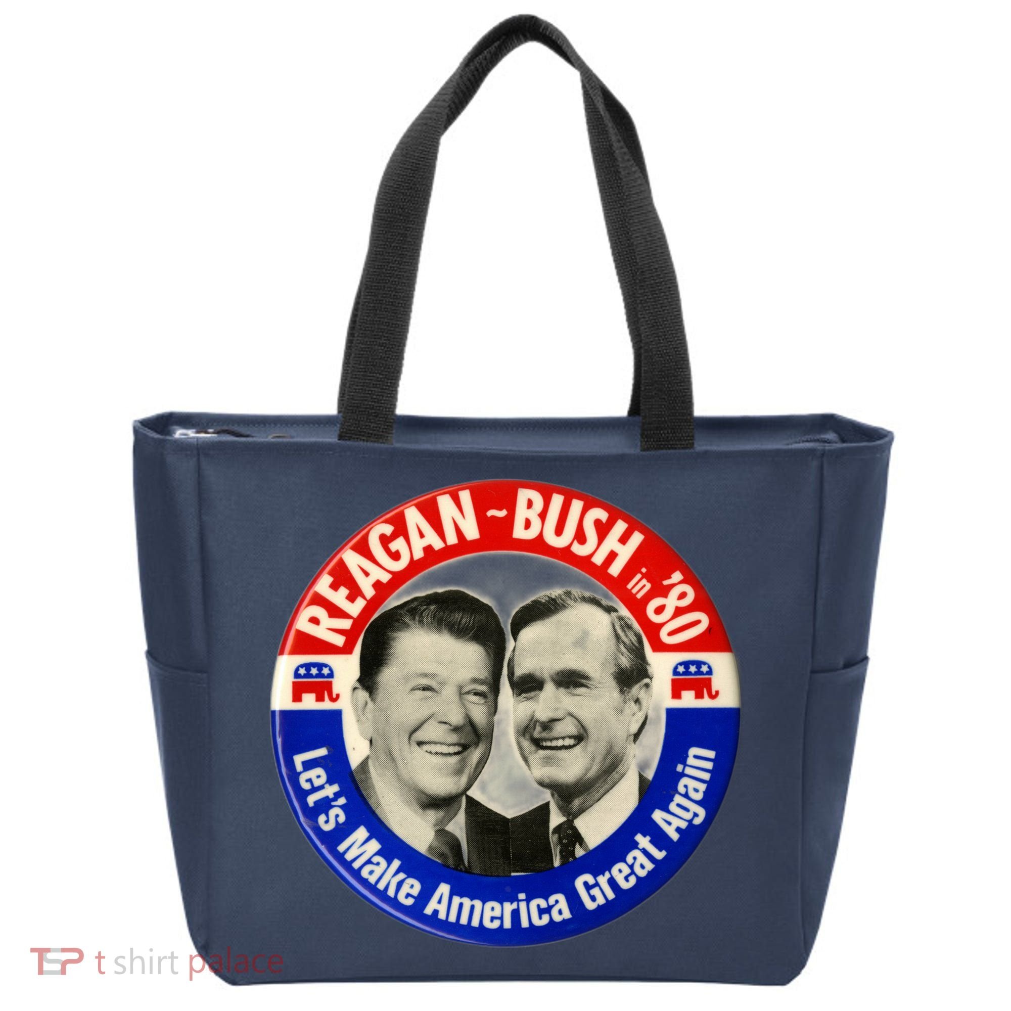 Reagan Bush 1980 Let's Make America Great Again Tote Bag