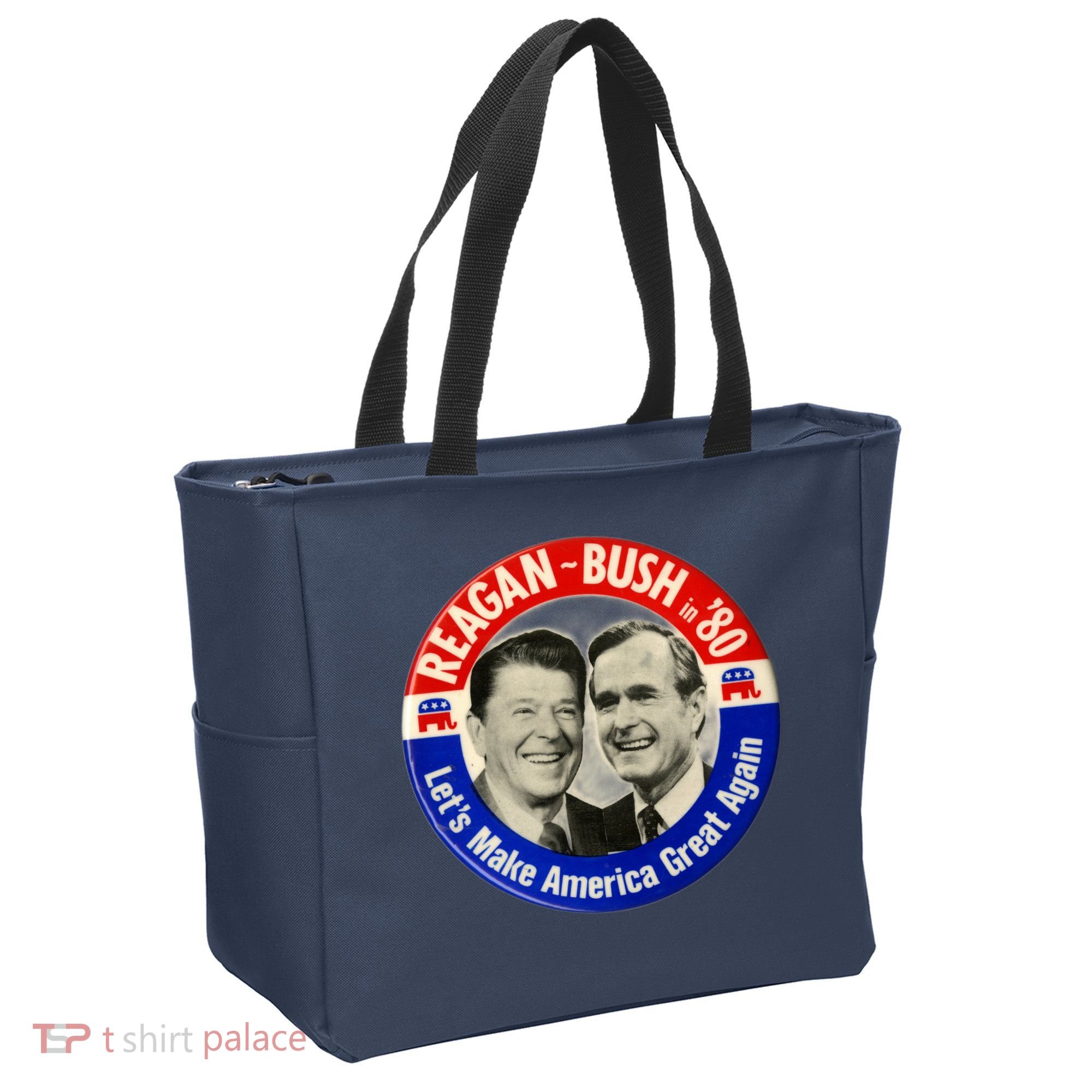 Reagan Bush 1980 Let's Make America Great Again Tote Bag