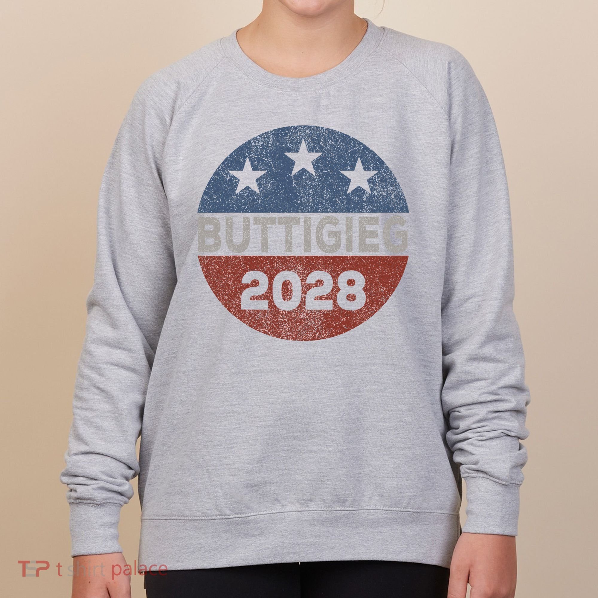 Retro Buddigieg 2028 Pete Buttigieg For President 2028 Women's Sweatshirt