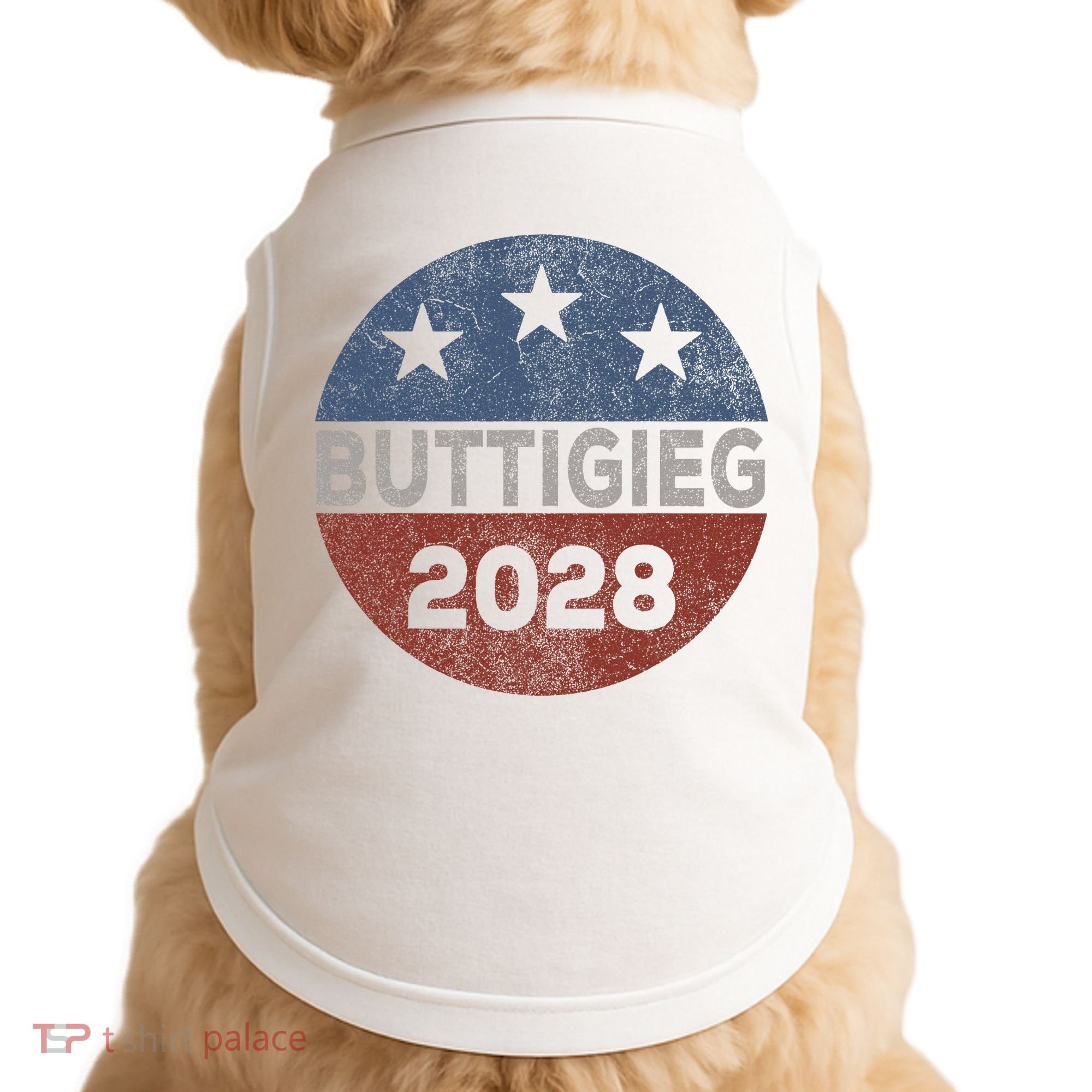 Retro Buddigieg 2028 Pete Buttigieg For President 2028 Doggie Tank
